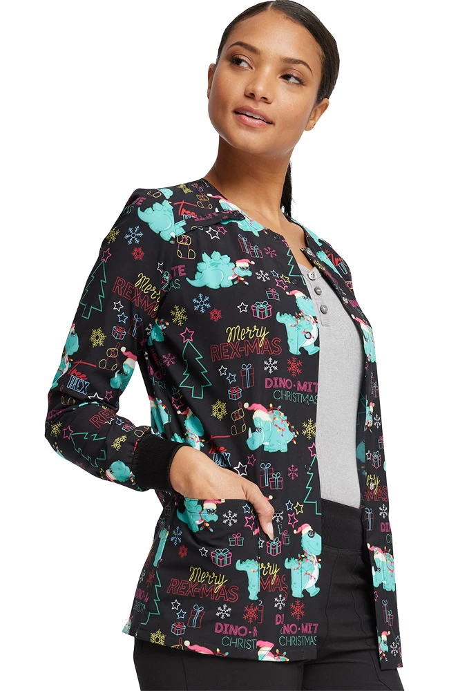 Dickies Women's Merry RexMas Print Jacket 3 Dickies Women's Merry RexMas Print Jacket - Image 3
