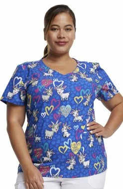 Dickies Women's I Goat You Babe Print Scrub Top -Scrubs for Women Sales Store 3 di dk852 print 650