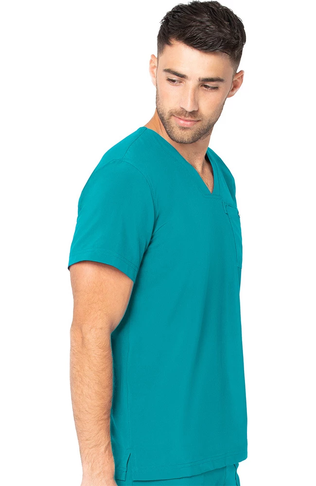 Urbane Men's Tuckable Solid Scrub Top 3 Urbane Men's Tuckable Solid Scrub Top - Image 3