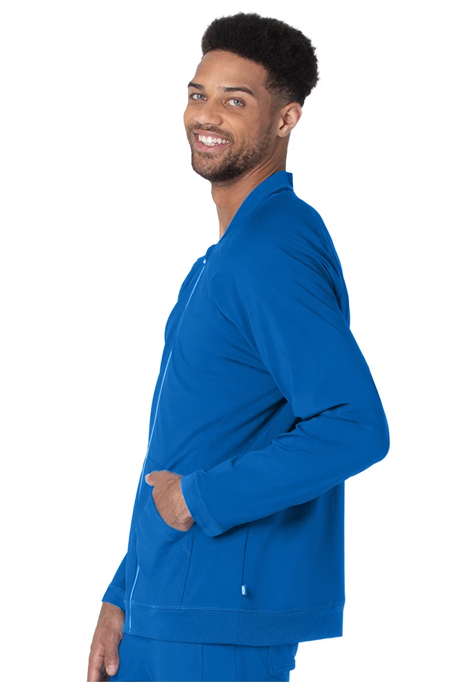 Urbane Men's Warm Up Solid Scrub Jacket 3 Urbane Men's Warm Up Solid Scrub Jacket - Image 3
