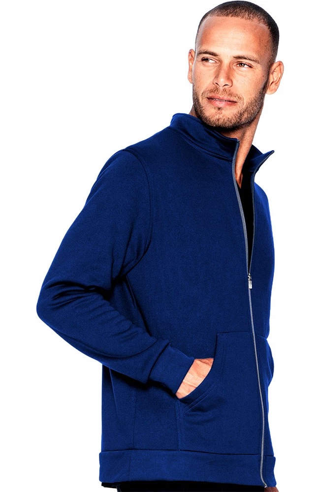 Urbane Men's Fleece Solid Scrub Jacket 3 Urbane Men's Fleece Solid Scrub Jacket - Image 3