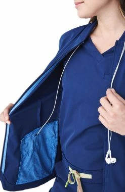 Medelita Women's Kinetic Bomber Solid Scrub Jacket 8 Medelita Women's Kinetic Bomber Solid Scrub Jacket -Scrubs for Women Sales Store 3 md sj11831 650