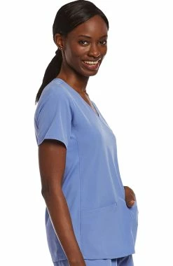 Maevn Uniforms Women's Side Stretch Solid Scrub Top -Scrubs for Women Sales Store 3 mv 4521 650