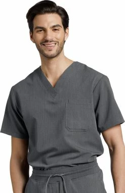 White Cross Men's V-Neck Chest Pocket Solid Scrub Top 6 White Cross Men's V-Neck Chest Pocket Solid Scrub Top -Scrubs for Women Sales Store 3 wc 2206 650