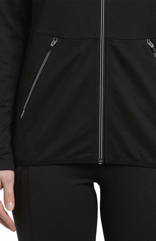 White Cross Women's Sporty Zip Front Solid Scrub Jacket 3 White Cross Women's Sporty Zip Front Solid Scrub Jacket - Image 3