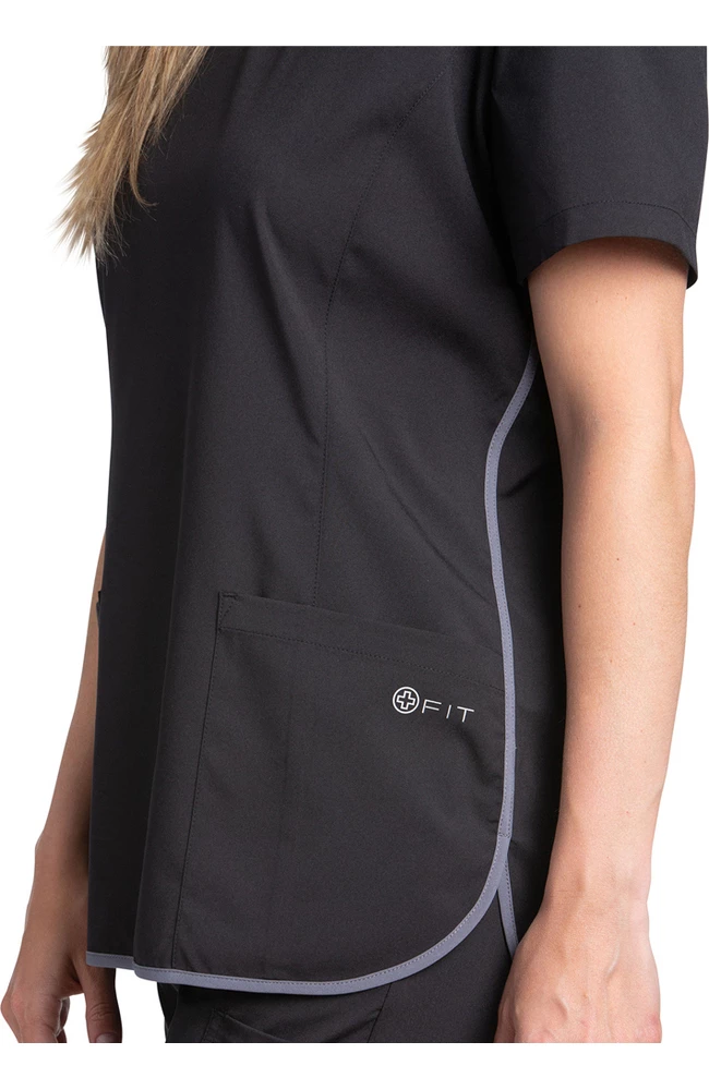 White Cross Women's Curved Solid Scrub Top 2 White Cross Women's Curved Solid Scrub Top - Image 2