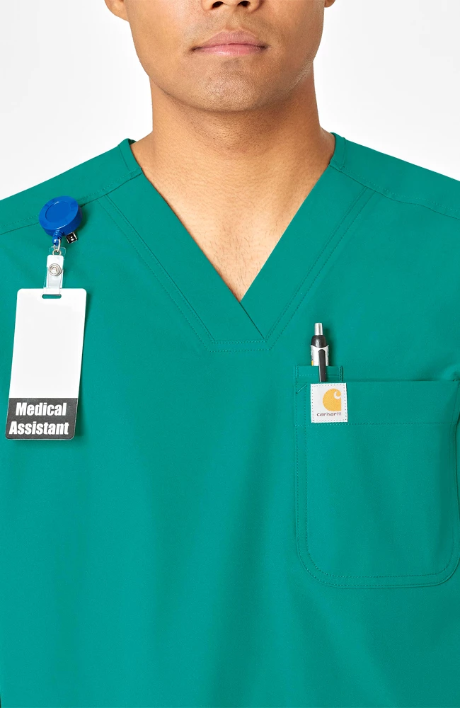 Carhartt Men's V-Neck Shirttail Scrub Top 3 Carhartt Men's V-Neck Shirttail Scrub Top - Image 3