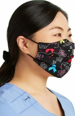 Cherokee Women's Reversible A Hopeful Hearts & Mr. Purr-fect Print Face Mask -Scrubs for Women Sales Store 4 ck ck508h1 650