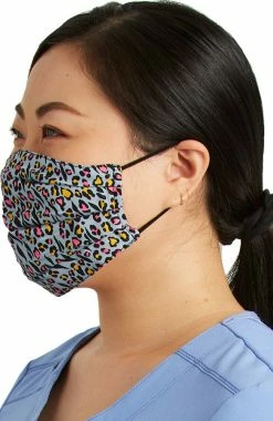 Cherokee Women's Reversible Mr. Purr-fect & Wild Child Print Face Mask -Scrubs for Women Sales Store 4 ck ck508mr 650