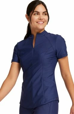 Cherokee Women's Partial Zip Front Scrub Top -Scrubs for Women Sales Store 4 ck ck707 650