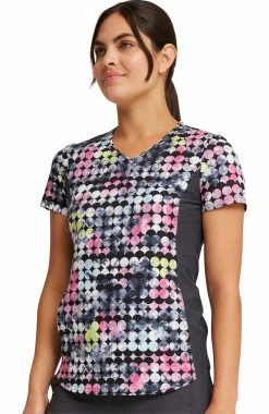 Cherokee Women's Dot's So Retro Print Scrub Top 10 Cherokee Women's Dot's So Retro Print Scrub Top -Scrubs for Women Sales Store 4 ck ck732 print 650 1