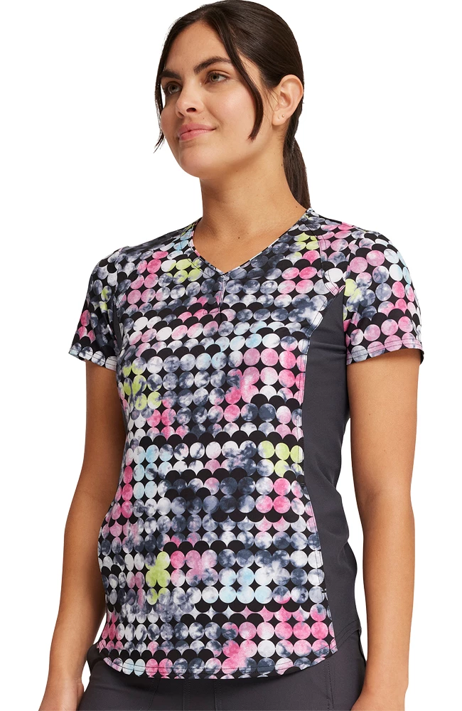 Cherokee Women's Dot's So Retro Print Scrub Top 4 Cherokee Women's Dot's So Retro Print Scrub Top - Image 4
