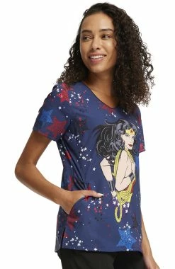Cherokee Women's Hang With The Stars Print Scrub Top 8 Cherokee Women's Hang With The Stars Print Scrub Top -Scrubs for Women Sales Store 4 ck tf626 print 650