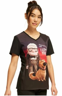 Cherokee Women's Dug The Dog Print Scrub Top 7 Cherokee Women's Dug The Dog Print Scrub Top -Scrubs for Women Sales Store 4 ck tf627 print 650 1