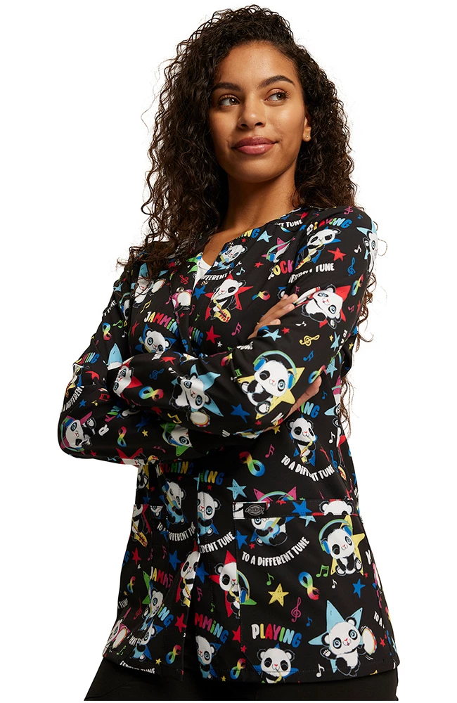 Dickies Women's Different Tune Print Scrub Jacket 4 Dickies Women's Different Tune Print Scrub Jacket - Image 4