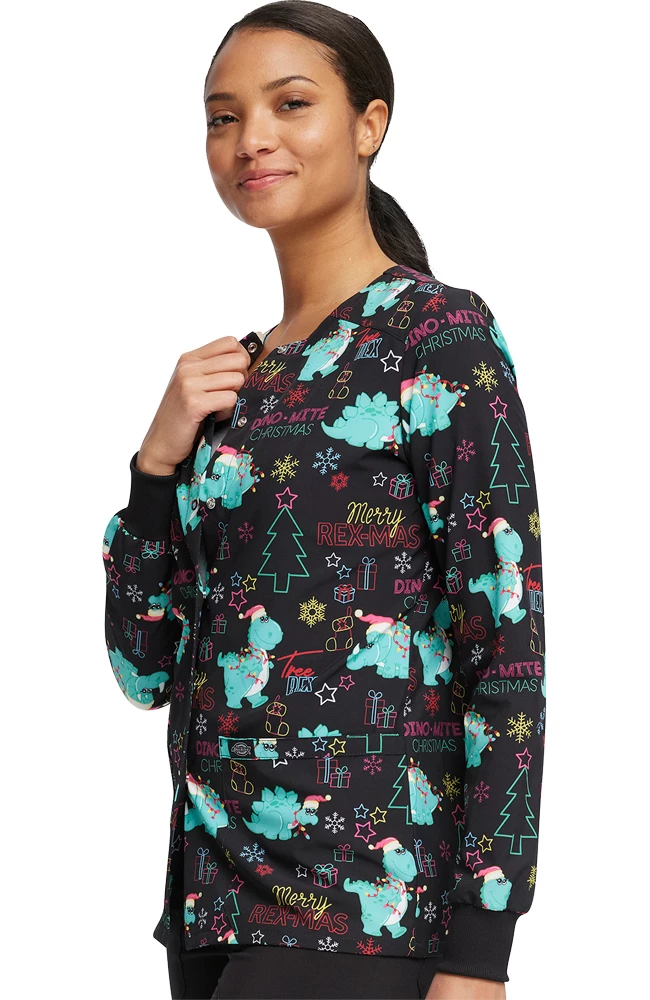Dickies Women's Merry RexMas Print Jacket 4 Dickies Women's Merry RexMas Print Jacket - Image 4