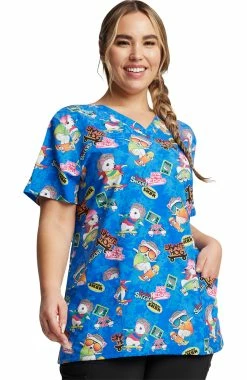 Dickies Women's V-Neck Livin' On The Hedge Print Scrub Top 7 Dickies Women's V-Neck Livin' On The Hedge Print Scrub Top -Scrubs for Women Sales Store 4 di dk717 print 650