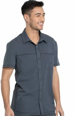 Dickies Men's Button Front Polo Shirt -Scrubs for Women Sales Store 4 di dk820 650