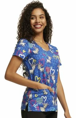 Dickies Women's I Goat You Babe Print Scrub Top -Scrubs for Women Sales Store 4 di dk852 print 650