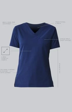 Medelita Women's Vista Solid Scrub Top 8 Medelita Women's Vista Solid Scrub Top -Scrubs for Women Sales Store 4 md et11822 650