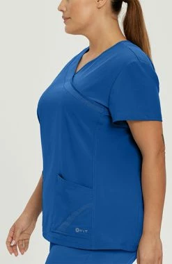 White Cross Women's Mock Wrap Solid Scrub Top -Scrubs for Women Sales Store 4 wc 748 650