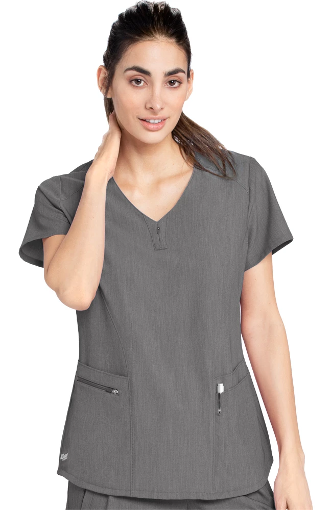 Grey's Anatomy Women's London Solid Scrub Top 5 Grey's Anatomy Women's London Solid Scrub Top - Image 5