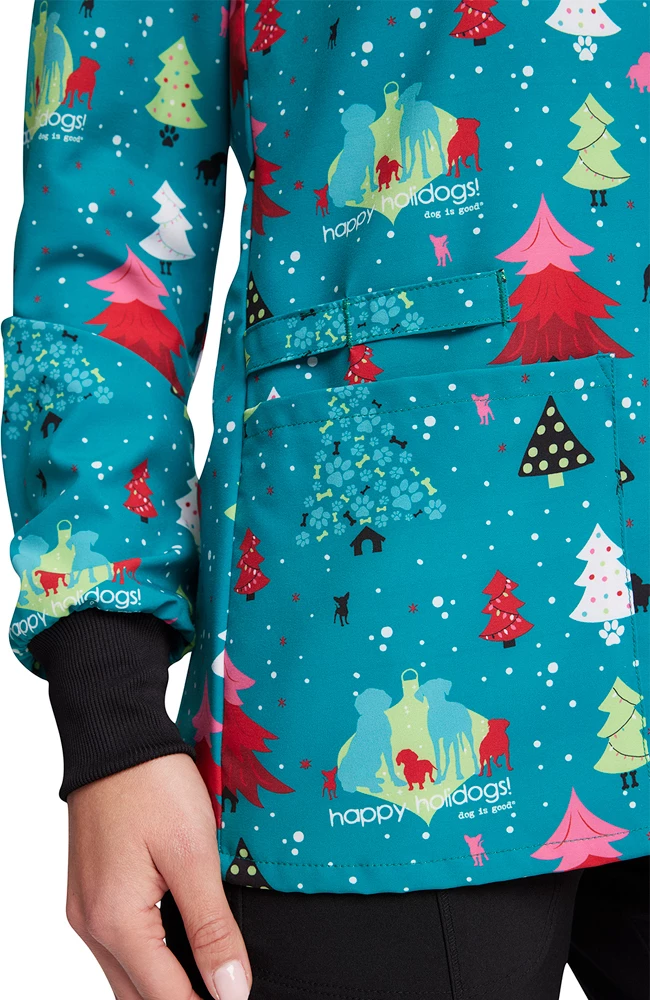 Cherokee Women's Happy Holidogs Print Jacket 5 Cherokee Women's Happy Holidogs Print Jacket - Image 5