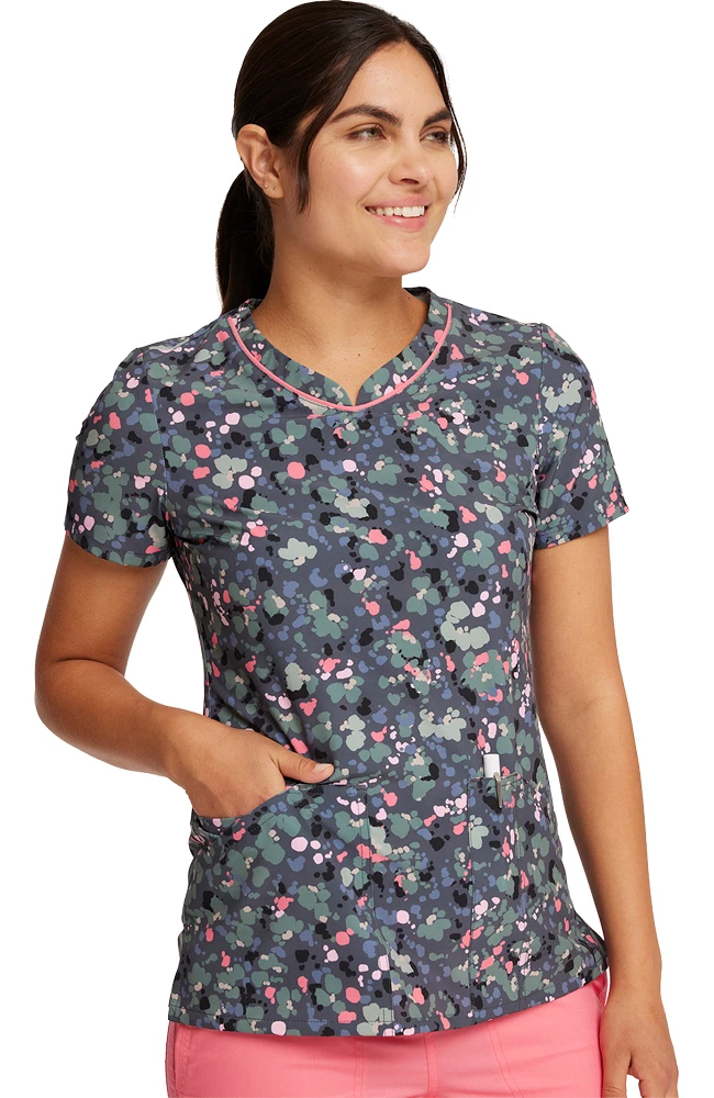Cherokee Women's What The Speck? Print Scrub Top 5 Cherokee Women's What The Speck? Print Scrub Top - Image 5