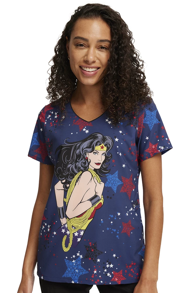 Cherokee Women's Hang With The Stars Print Scrub Top 5 Cherokee Women's Hang With The Stars Print Scrub Top - Image 5