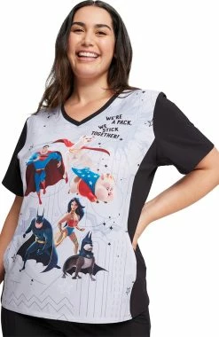 Cherokee Women's Super-Pets Print Scrub Top -Scrubs for Women Sales Store 5 ck tf627 print 650