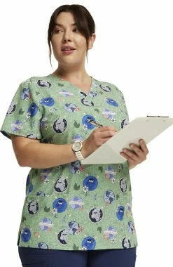 Dickies Women's Happy To Be Here Print Scrub Top -Scrubs for Women Sales Store 5 di dk717 print 650