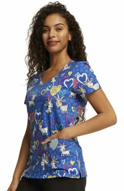 Dickies Women's I Goat You Babe Print Scrub Top -Scrubs for Women Sales Store 5 di dk852 print 650
