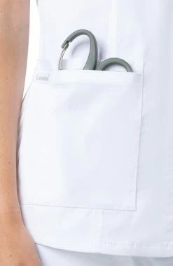 Landau Women's Collared Zip Front Solid Scrub Top -Scrubs for Women Sales Store 5 ln 4173prv 650