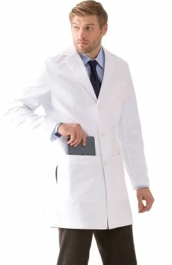 Medelita Men's M3 Laennec Classic Fit 40" Lab Coat 10 Medelita Men's M3 Laennec Classic Fit 40" Lab Coat -Scrubs for Women Sales Store 5 md lmm3lc 650