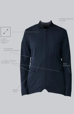 Medelita Women's Kinetic Bomber Solid Scrub Jacket 10 Medelita Women's Kinetic Bomber Solid Scrub Jacket -Scrubs for Women Sales Store 5 md sj11831 650