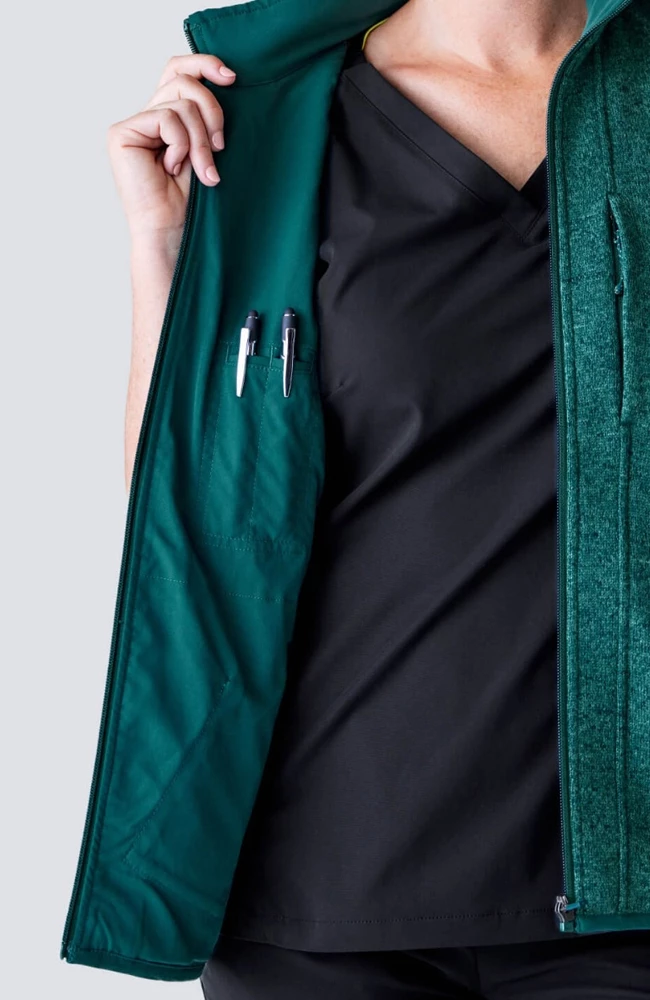 Medelita Women's Strata Sweater Fleece Vest 5 Medelita Women's Strata Sweater Fleece Vest - Image 5