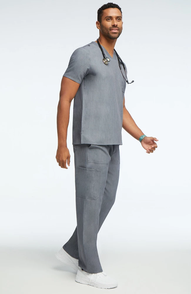 AllHeart Clearance Men's Solid Scrub Top & Cargo Scrub Pant Set 6 AllHeart Clearance Men's Solid Scrub Top & Cargo Scrub Pant Set - Image 6