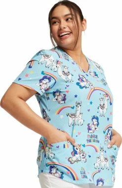 Cherokee Women's Rainbow Mamas Print Scrub Top 12 Cherokee Women's Rainbow Mamas Print Scrub Top -Scrubs for Women Sales Store 6 ck ck637 print 650