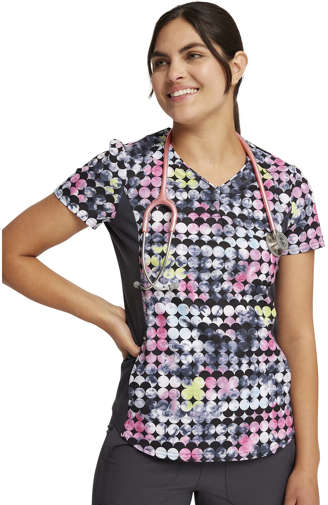 Cherokee Women's Dot's So Retro Print Scrub Top 6 Cherokee Women's Dot's So Retro Print Scrub Top - Image 6