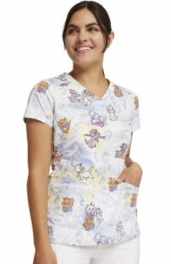 Cherokee Women's Hip Cats Print Scrub Top 12 Cherokee Women's Hip Cats Print Scrub Top -Scrubs for Women Sales Store 6 ck tf776 print 650