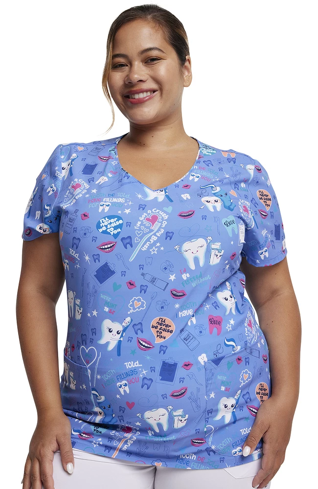 Dickies Women's Fillings For You Print Scrub Top 6 Dickies Women's Fillings For You Print Scrub Top - Image 6