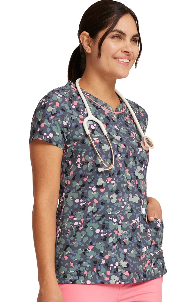 Cherokee Women's What The Speck? Print Scrub Top 7 Cherokee Women's What The Speck? Print Scrub Top - Image 7