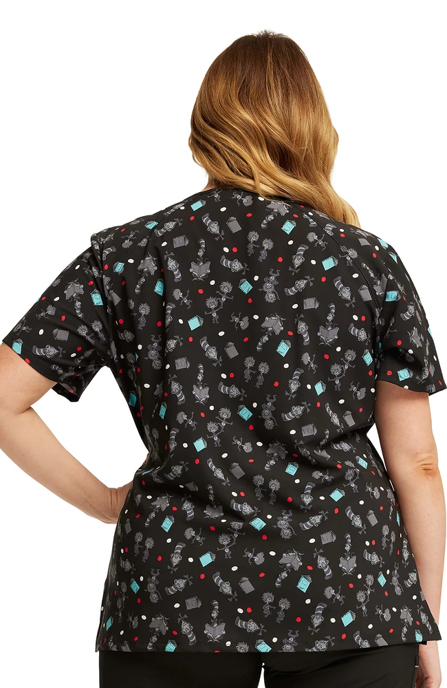 Cherokee Women's Inquiring Minds Print Scrub Top 7 Cherokee Women's Inquiring Minds Print Scrub Top - Image 7