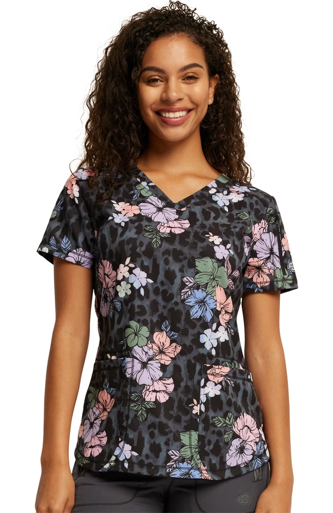 Dickies Women's Wild Tropic Print Scrub Top 7 Dickies Women's Wild Tropic Print Scrub Top - Image 7