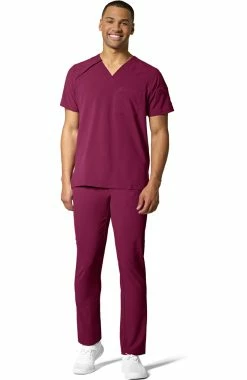WonderWink Men's Angled Solid Scrub Top 7 WonderWink Men's Angled Solid Scrub Top -Scrubs for Women Sales Store 8 wk 6034 650